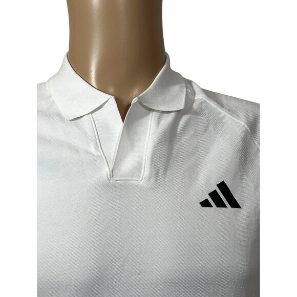 Adidas Men’s Polo Shirt Tennis Golf S White Training Essentials Short Sleeve - Picture 8 of 16